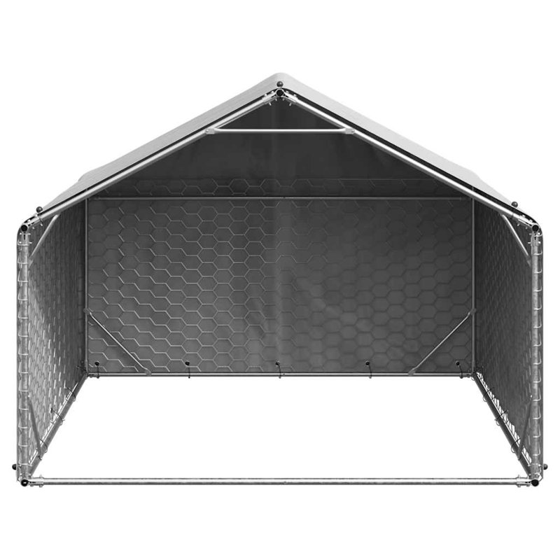 Galvanised Steel Dog House, 150cm H x 200cm W x 200cm D
