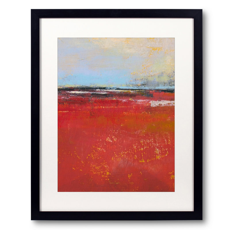 Fire Sea Print by Victoria Primicias, Black Framed Paper, 21.25" H x 17.25" W