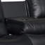 Ensemble de canapé inclinable manuel en similicuir: 3 places avec deux fauteuils inclinables et 2 places avec console centrale, réglable de 90 ° à 160 °, noir-116975486