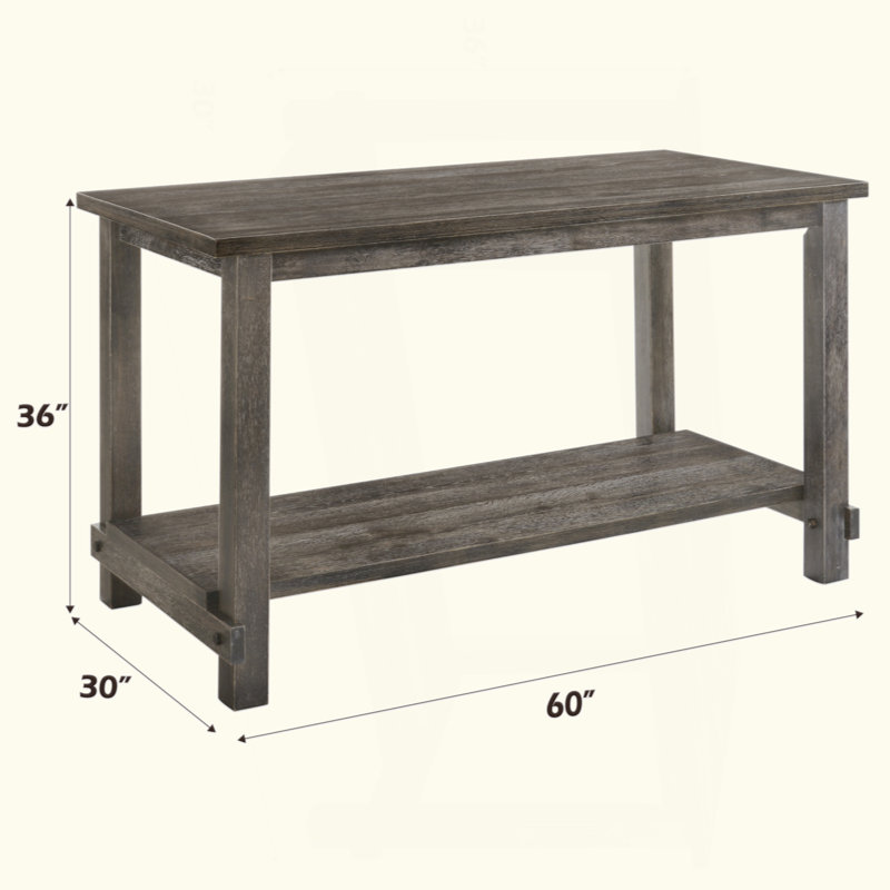 Haigh Counter Height 36" Dining Table, Weathered Grey