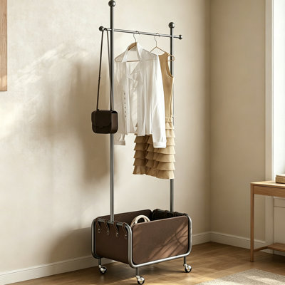 Cream Hall Tree Rack with Drawers