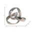 Decorative Metal Knot Sculpture Figurine for Home Decor - Modern Decorative Object for Shelf Display or Living Room Decoration - Silver-1672896265-1712872221