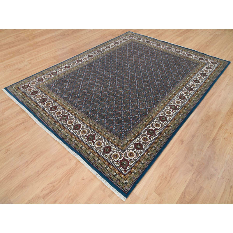 Tapis bleu en laine noué à la main de 8 000 pi x 8 pi 8 000 pi 4 po 88C7E206A8F94B7FA3403ED3985EDD6D