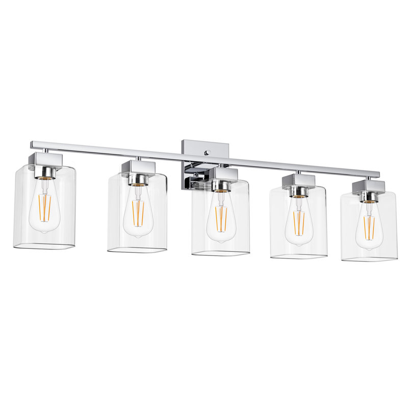 Hartshorn Vanity Light, Polished Chrome, 5 Lights