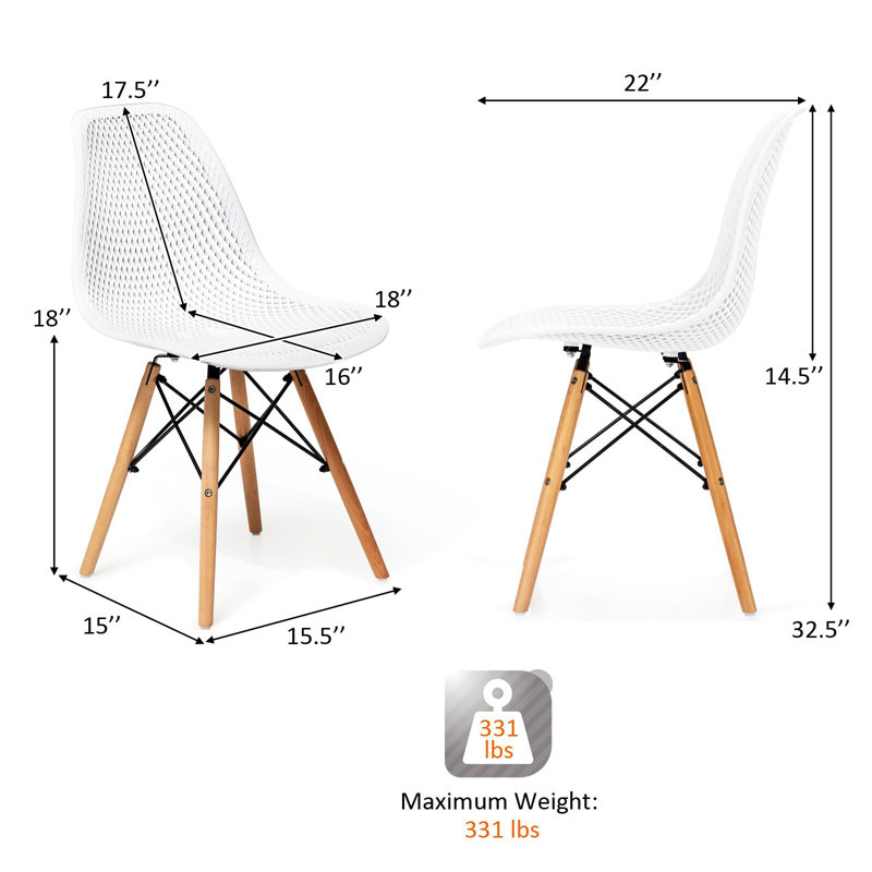 Chaise d'appoint Daud, Blanc