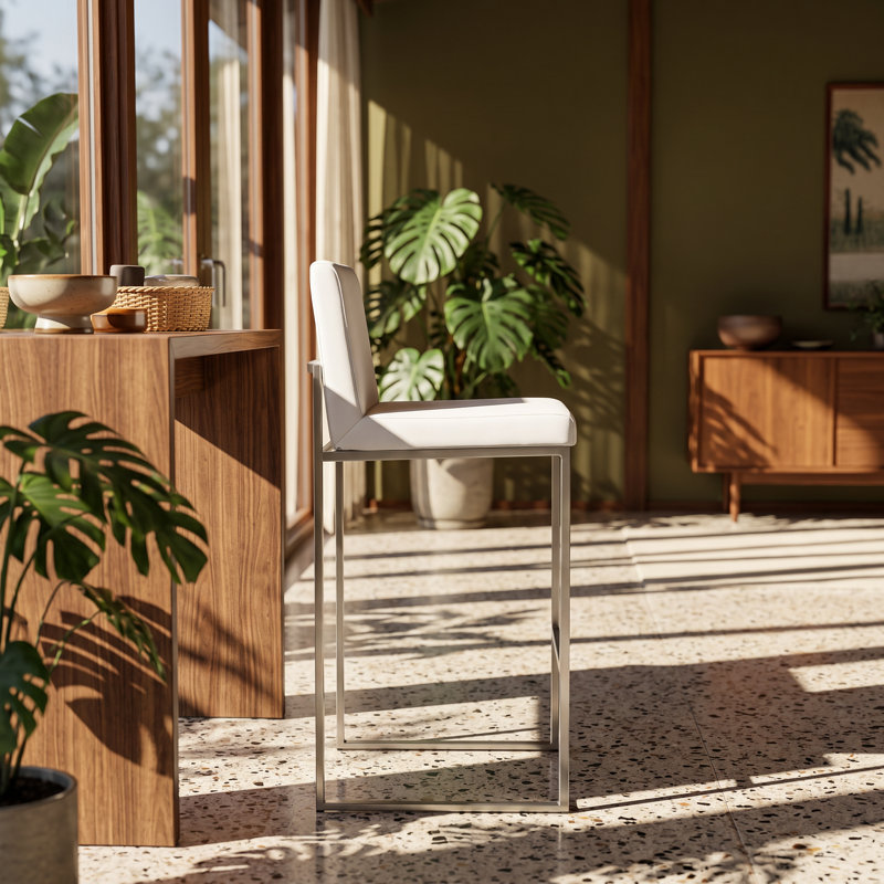 Tabouret de bar haut dossier Fuji l 19,5 po x P 16,5 po x H 40,5 po (ensemble de 3)