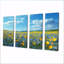 «Yellow Daylight Joy Wildflowers II» - art mural fleurs sauvages - ensemble d'art mural traditionnel 4 pièces-1892559810