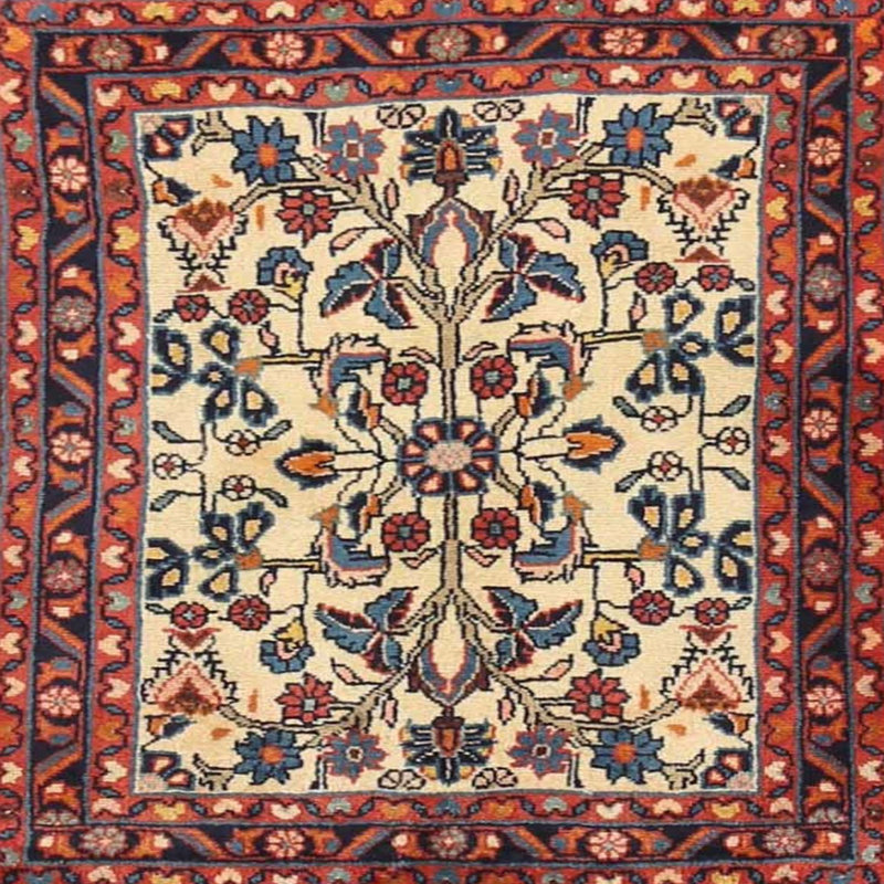 Tapis brun à motif oriental, Rond 6 pi