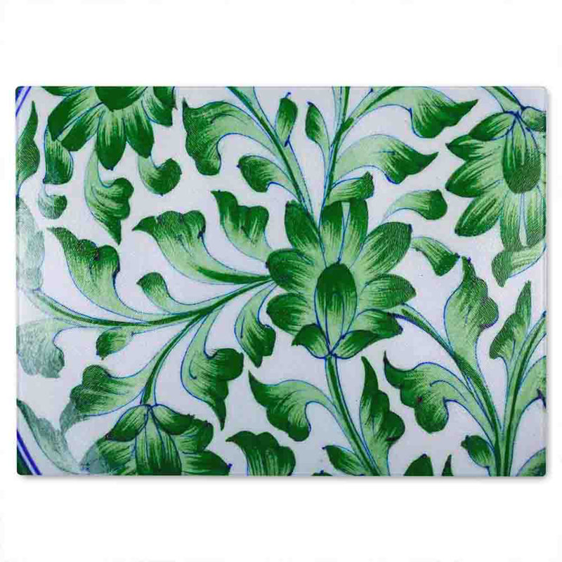 Painted Pottery Pattern Glass Chopping Board