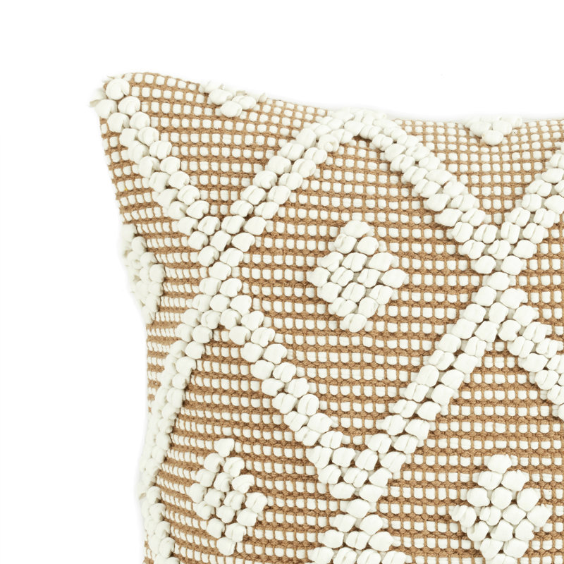 Light Gray Cotton Polyester Nordic Throw Pillow Cover