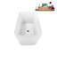 Baignoire de trempage autoportante 59 "avec drain et plateau en bambou 59" Streamline-83635860