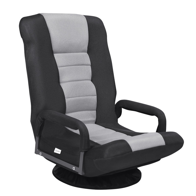 Fauteuil de jeu à 360 degrés, Gris foncé / gris pâle