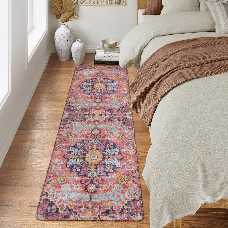 Govan Machine Washable Traditional Tribal Vintage Area Rugs, Runner 2' x 6'
