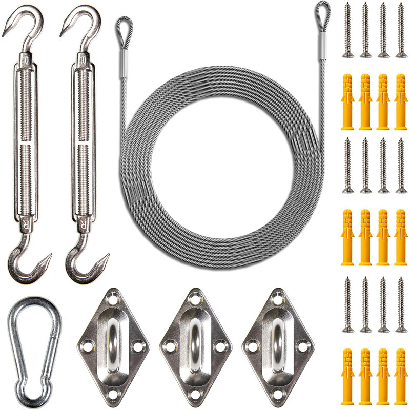 Ensemble de quincaillerie pour voile d'ombrage triangulaire