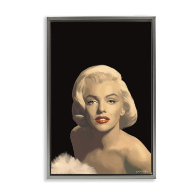 «Classic Beauty in Black», art mural sur toile flottant noir, design par Jadei