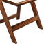 4 pièces de chaise pliante - bois massif, finition noyer, coussin beige et pour les activités de plein air