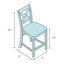 Tabouret de comptoir 24 po Modern-32257486-41670906