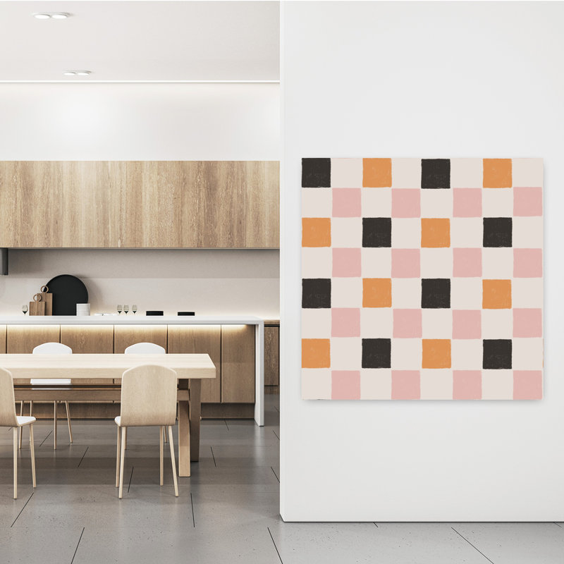 Art contemporain abstrait fantaisiste, H 48 po x l 48 po