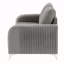 Causeuse en velours gris Wenona