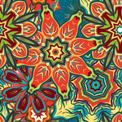 Vector Floral Background by Leezardus - Wrapped Canvas Print