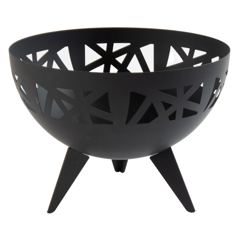 Tobago Round Steel Smokeless Fire Pit, Black
