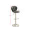 Ensemble de 2 tabourets de bar réglables en polyuréthane noir, chrome