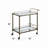 Kitchen Cart, Serving Cart With Glass Shelves