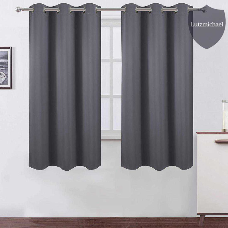 Erfried Blackout Curtain Pair, Gray, 42" W x 63" L