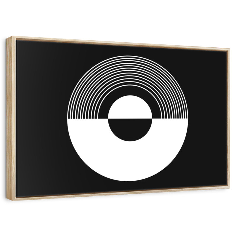 Vinyle Grieco, Cadre flottant en bois naturel, 25 po x 17 po