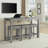 Bar Sofa Table With Power Outlet, 4 Piece Bar Table And Chair Set With Upholstered Stools-1630388049-1630388052