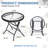 Folded Glass Round Outdoor Side Table-838657388-860741550