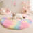 Plush Round Area Rug, Soft Fuzzy Shag Rug for Bedroom Living Room Balcony, Fluffy Carpet for Home Decor, Non-Slip Cozy Decorative Rug.-803642974