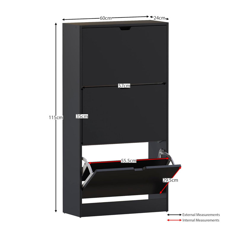 9 Pair Shoe Storage Cabinet