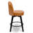 MINCETA 360° Swivel Bar Stools Set of 2, 26 Inch Counter Height Bar Stool with Shell Backrest, PU Leather Upholstered Bar Chair with with Footrest, for Kitchen Island, Home Bar, Brown-1176753363