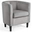 Barrel-Shaped Upholstered Velvet Chair-1461668342