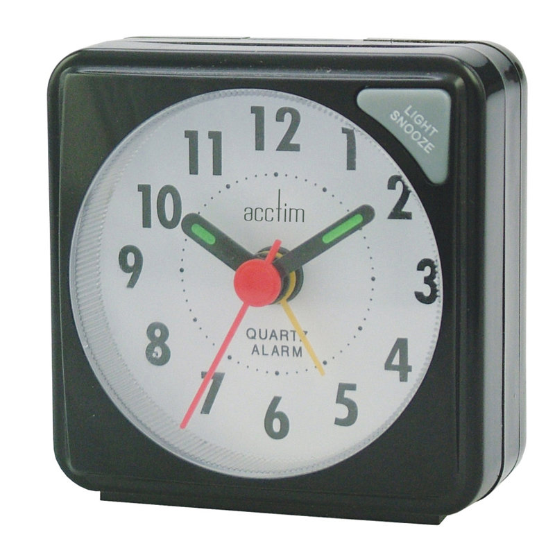 Ingot Analogue Alarm Clock Black