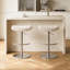 Chaise d'appoint blanche sans dossier (ensemble de 2)