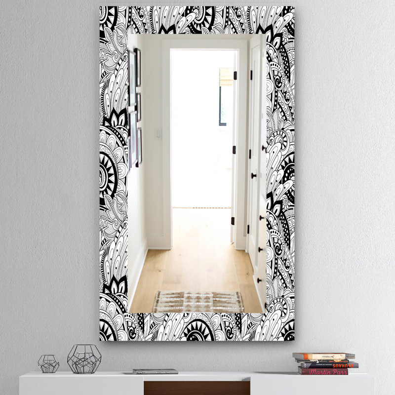 Miroir mural abstract Monochrome, H 39,4 po x l 29,5 po