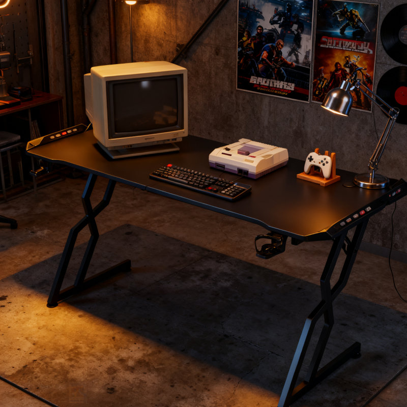 Steel Computer Desk, 74cm H x 160cm W x  60cm D