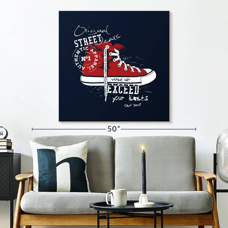 Tergel Sneaker Typography, 33" H x 33" W