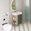 Meuble-lavabo à tablettes ouvertes de 21,6 po - Lavabo en céramique, porte à fermeture douce, tablette ouverte à gauche, assemblage requis-220809834