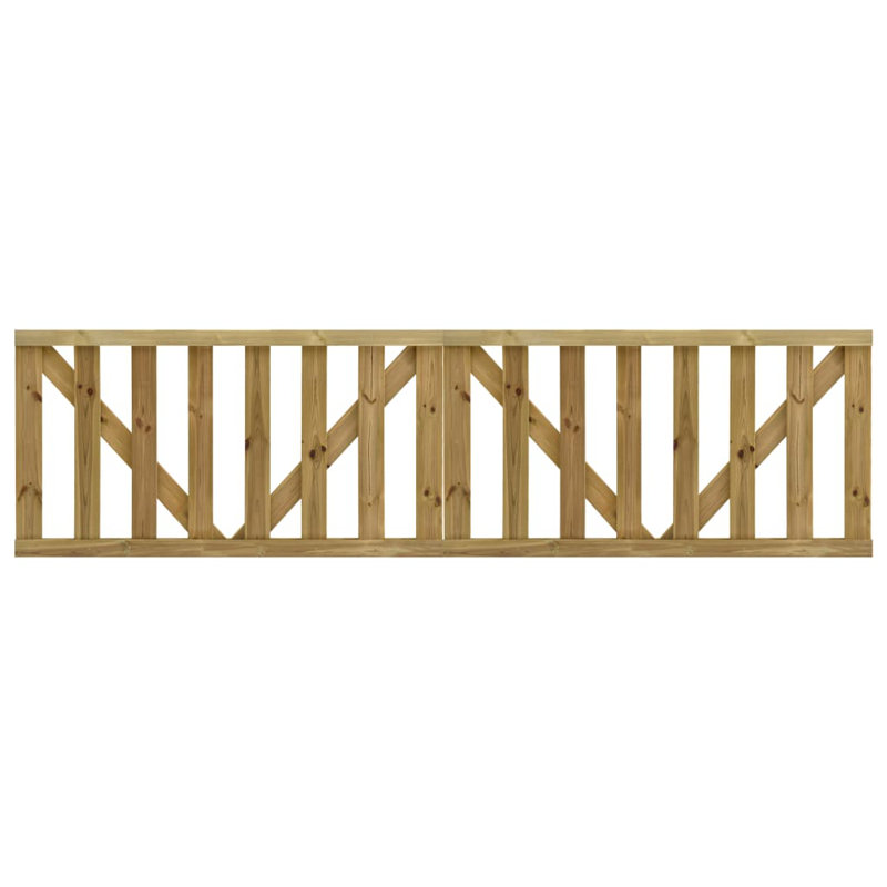 Garig Brown Wood Gate, 80cm H x 150cm W
