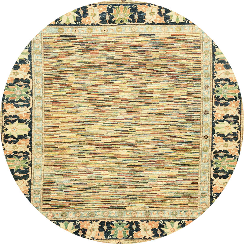 Abstract Indoor Rug, Round 5'