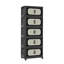 Armoire de rangement pliante latérale de 20 po de large, 5 niveaux, 19,69 po x 11,81 po x 50,00 po, bacs de rangement pliables avec porte magnétique, armoire de rangement en plastique avec roues (SEULEMENT UN ARMOIRE)