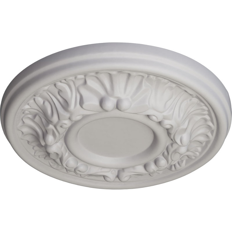 Endurathane Odessa Ceiling Medallion, 7 1/2"OD x 1 1/8"P (Fits Canopies up to 2 1/2"), Hand-Painted Ultra Pure White Finish