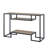 Idella Rustic Oak Finish Sofa Table With Industrial Metal Frame And Spacious Storage, Perfect For Modern Living Spaces.