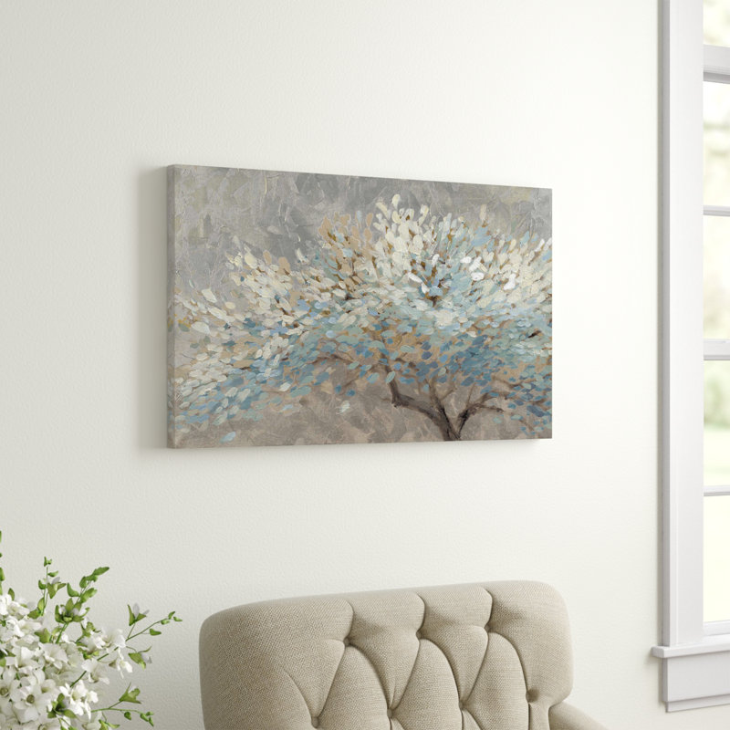 «A Thousand Silver Lifetimes» par Lanie Loreth - Peinture, Toile tendue, H 24 po x l 40 po, Sans cadre