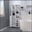 White 9-Shelf Linen Cabinet