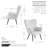 Azzahra Fabric Wingback Accent Chair with Steel Legs-489264289