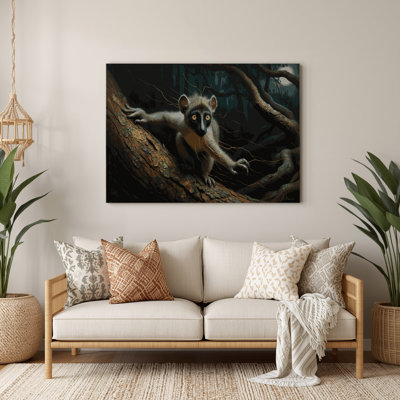 Wildlife Aye aye Gray Metal Wall Art